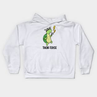 Thortoise Cute God Of Thunder Tortoise Pun Kids Hoodie